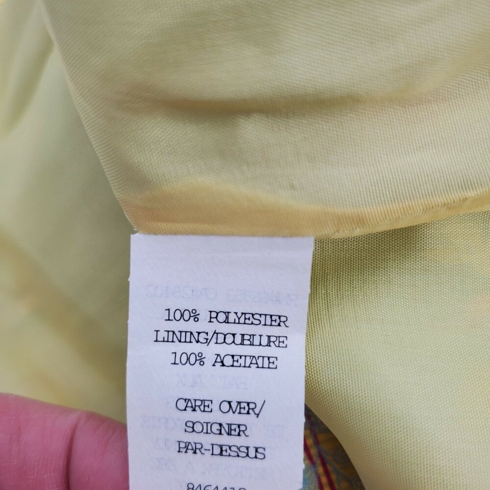 Cynthia Steffe Skirt Womens Size 10 Yellow Stripe Paisley Floral New - Picture 7 of 11